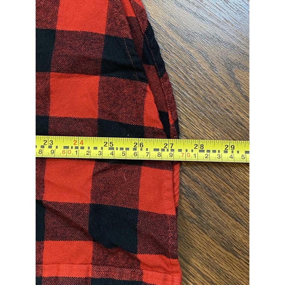 VTG‎ Sears Red Black Buffalo Plaid Flannel Lumberjack Shirt Button Up SZ 2XL - Picture 7 of 9